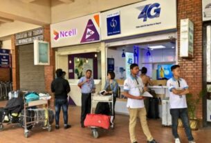 Buying Nepal SIM card for tourists at Kathmandu Tribhuvan International Airport